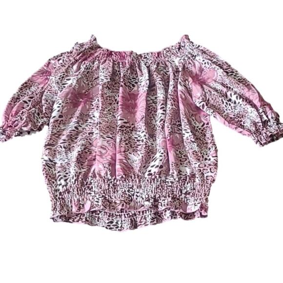 Violet and Claire‎ Animal and Floral Print Blouse - Picture 1 of 4